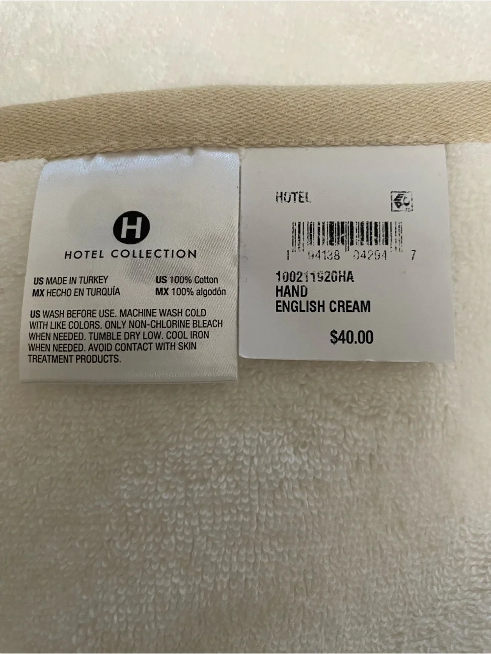 Hotel Collection Linea Cotton Hand Towel, 20